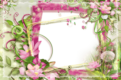 Imikimi_Pink_and_Green_Flowers_Frame